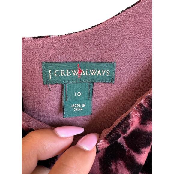 J.Crew Always Leopard Velvet Tank Top Size 10 Mob Wife Bold Y2K Animal Print - Picture 2 of 9